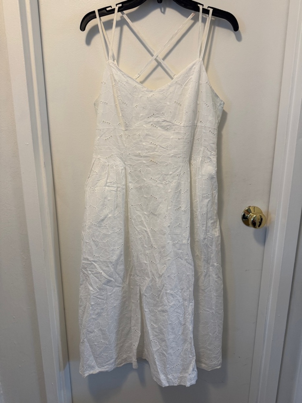 a new day White Eyelet Midi Dress